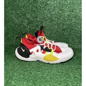 Nike Huarache EDGE Kids Youth Size 5.5Y White Red Running Shoes Sneakers AQ2431